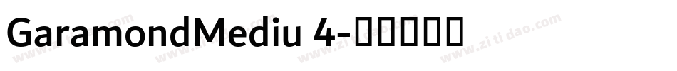 GaramondMediu 4字体转换